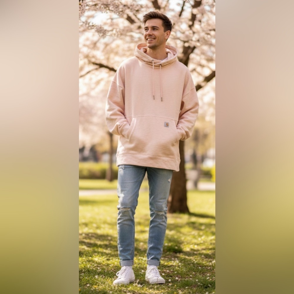 Carhartt Soft color peach Cowl Neck Sweater